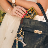 Hand-painted Martini Olives Bag Charm + Keychain | Eco-Friendly