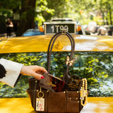 Hand-painted New York Postcard Bag Charm + Keychain | Eco-Friendly