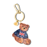 Hand-painted London Teddy Bag Charm + Keychain | Eco-Friendly