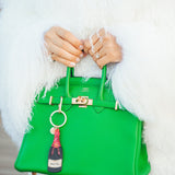Hand-painted Pinot Noir Bag Charm + Keychain | Eco-Friendly