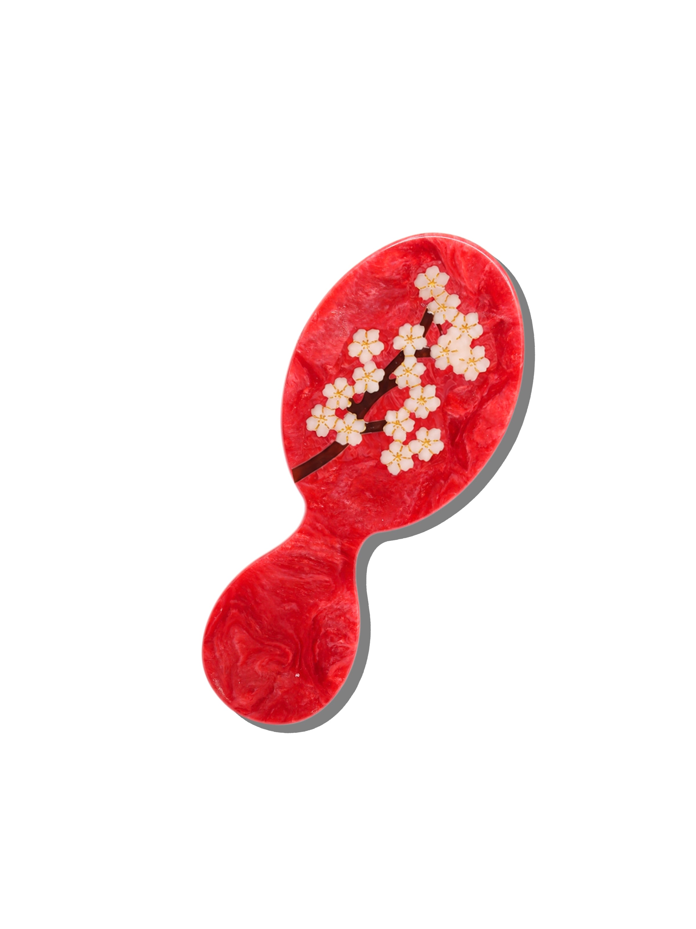 Hand-painted Red Sakura Blossom Brush | Eco-Friendly