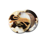 Hand-painted Vintage Bow Compact Mirror | Eco-Friendly