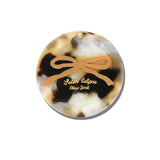 Hand-painted Vintage Bow Compact Mirror | Eco-Friendly