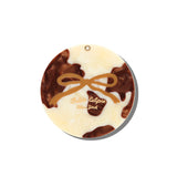 Hand-painted Vintage Bow Compact Mirror | Eco-Friendly