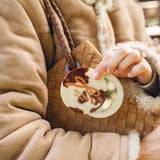 Hand-painted Vintage Bow Compact Mirror | Eco-Friendly