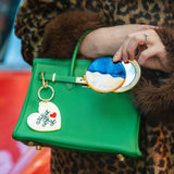 Hand-painted Black and White Cookie Compact Mirror | Eco-Friendly