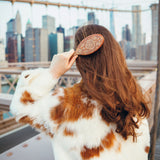 Hand-painted Brown Paisley Brush | Eco-Friendly