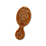 Hand-painted Brown Paisley Brush | Eco-Friendly