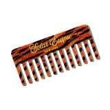 Hand-painted Tiger Detangling Wide Tooth Hair Comb | Eco-Friendly