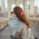 Hand-painted Telephone Box Claw Hair Clip | Eco-Friendly