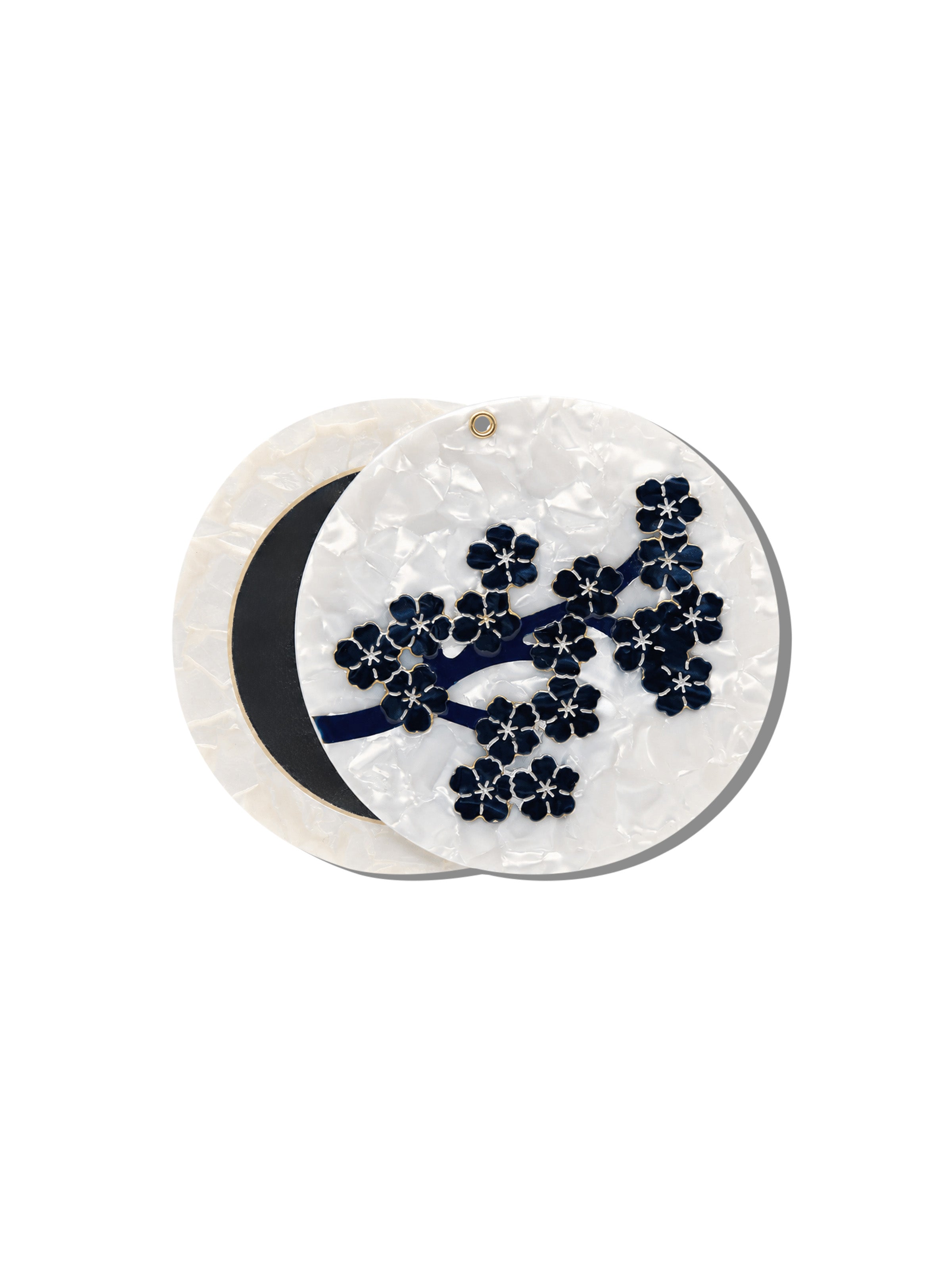 Hand-painted Sakura Blossom Compact Mirror | Eco-Friendly