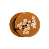 Hand-painted Sakura Blossom Compact Mirror | Eco-Friendly