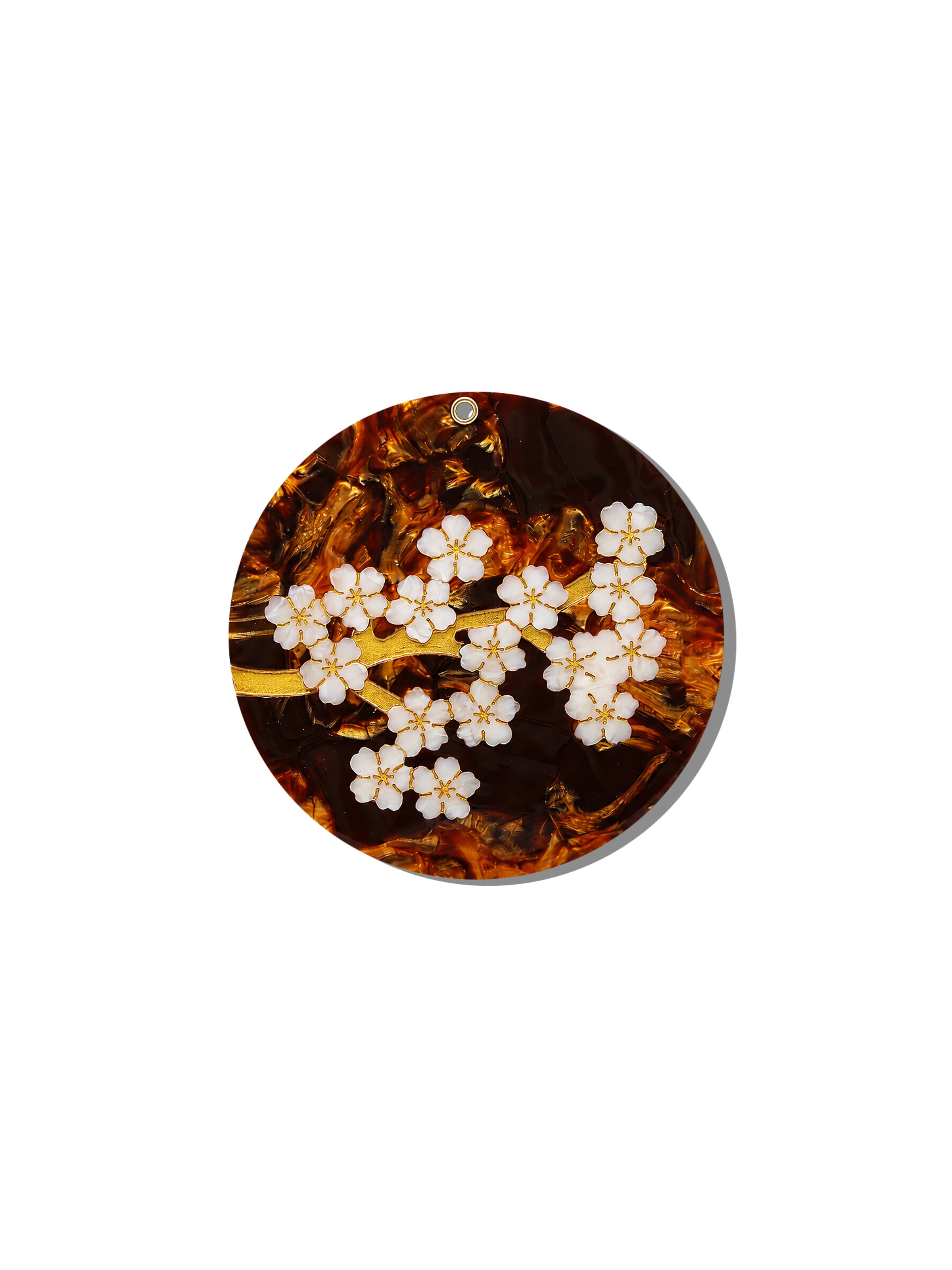Hand-painted Sakura Blossom Compact Mirror | Eco-Friendly