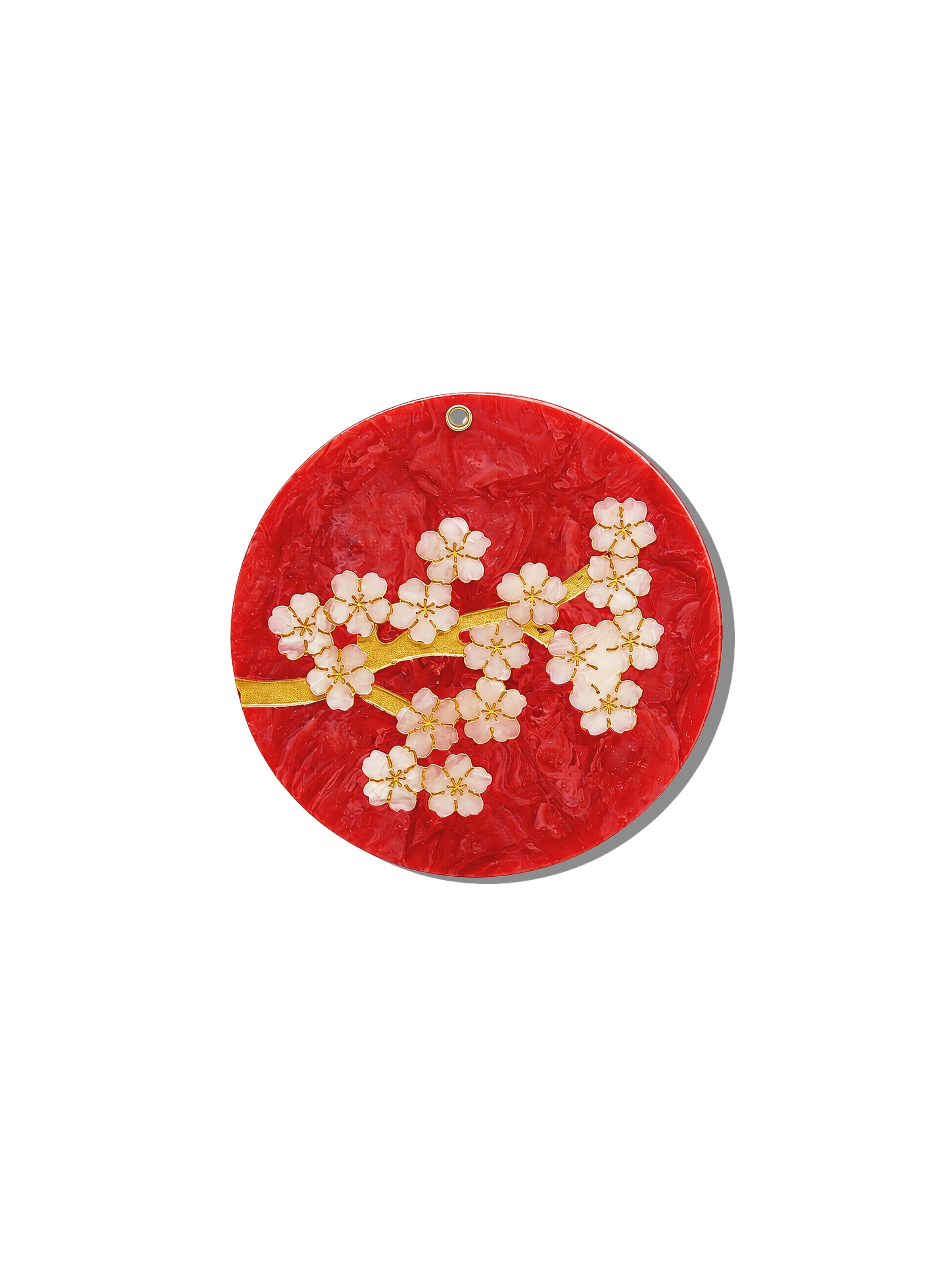 Hand-painted Sakura Blossom Compact Mirror | Eco-Friendly