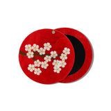 Hand-painted Sakura Blossom Compact Mirror | Eco-Friendly