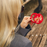 Hand-painted Sakura Blossom Compact Mirror | Eco-Friendly