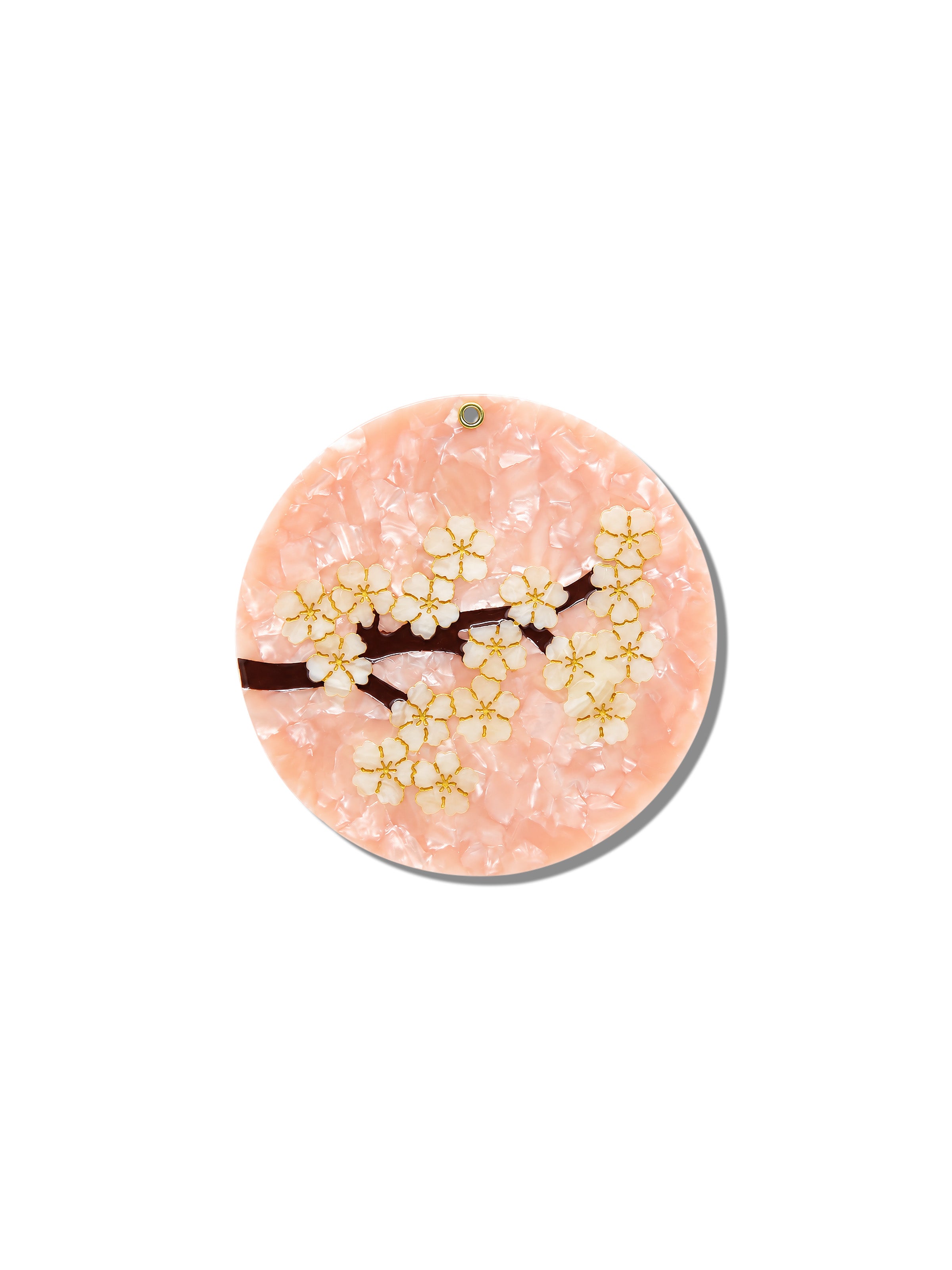 Hand-painted Sakura Blossom Compact Mirror | Eco-Friendly