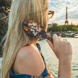 Hand-painted Brown Sakura Blossom Brush | Eco-Friendly