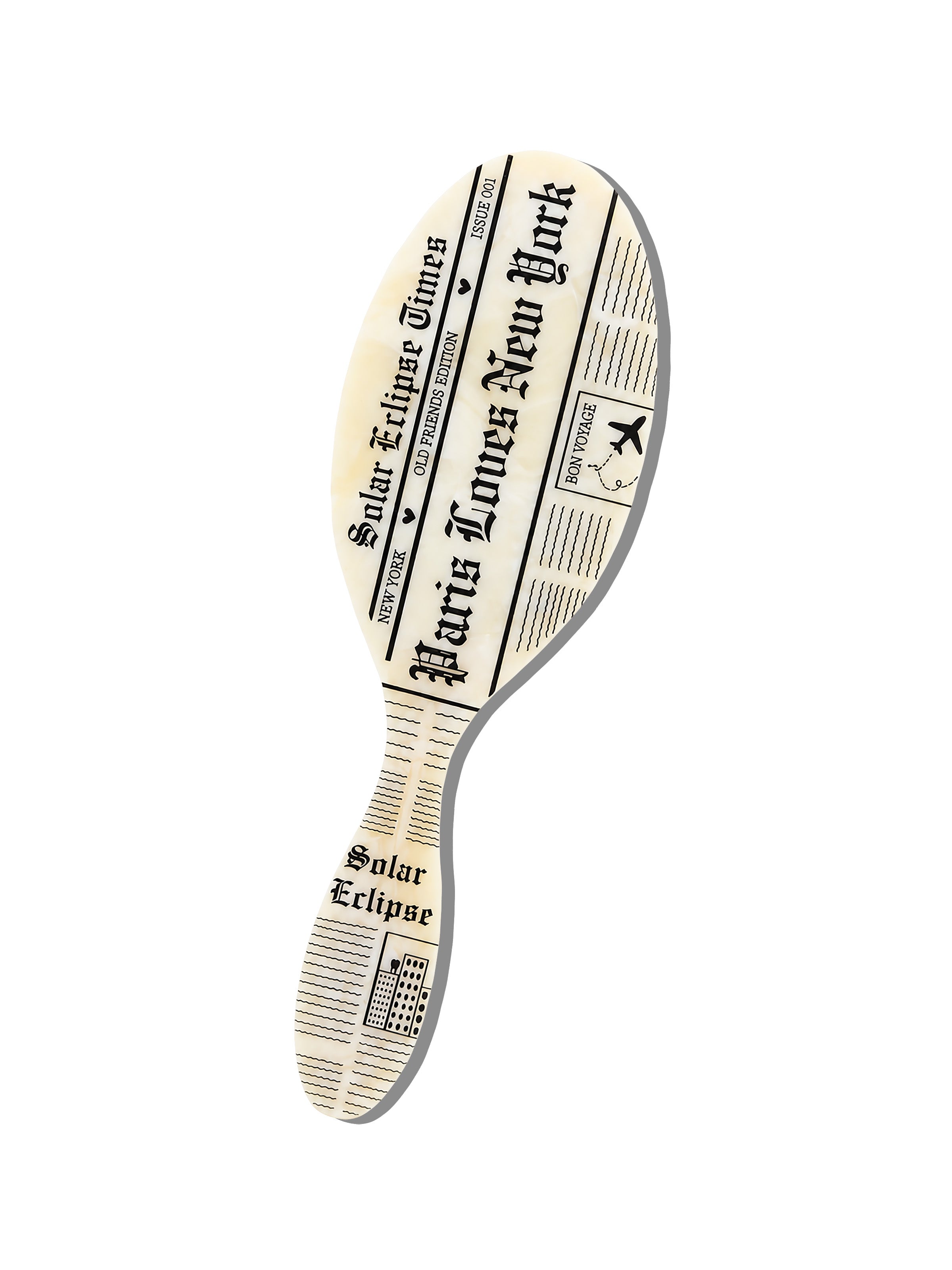 Hand-painted Newspaper Brush | Eco-Friendly
