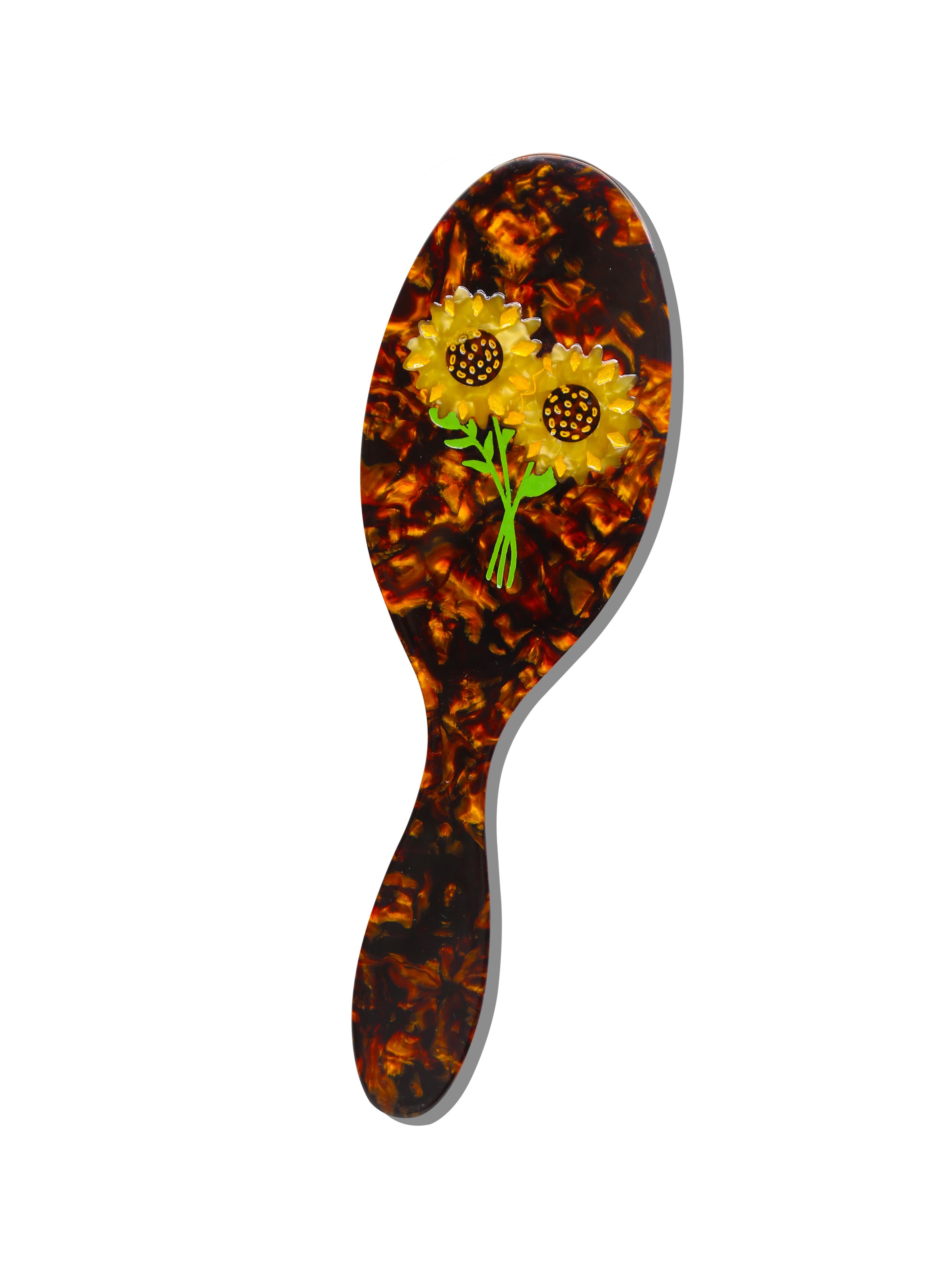 Hand-painted Sunflower Stem Brush | Eco-Friendly