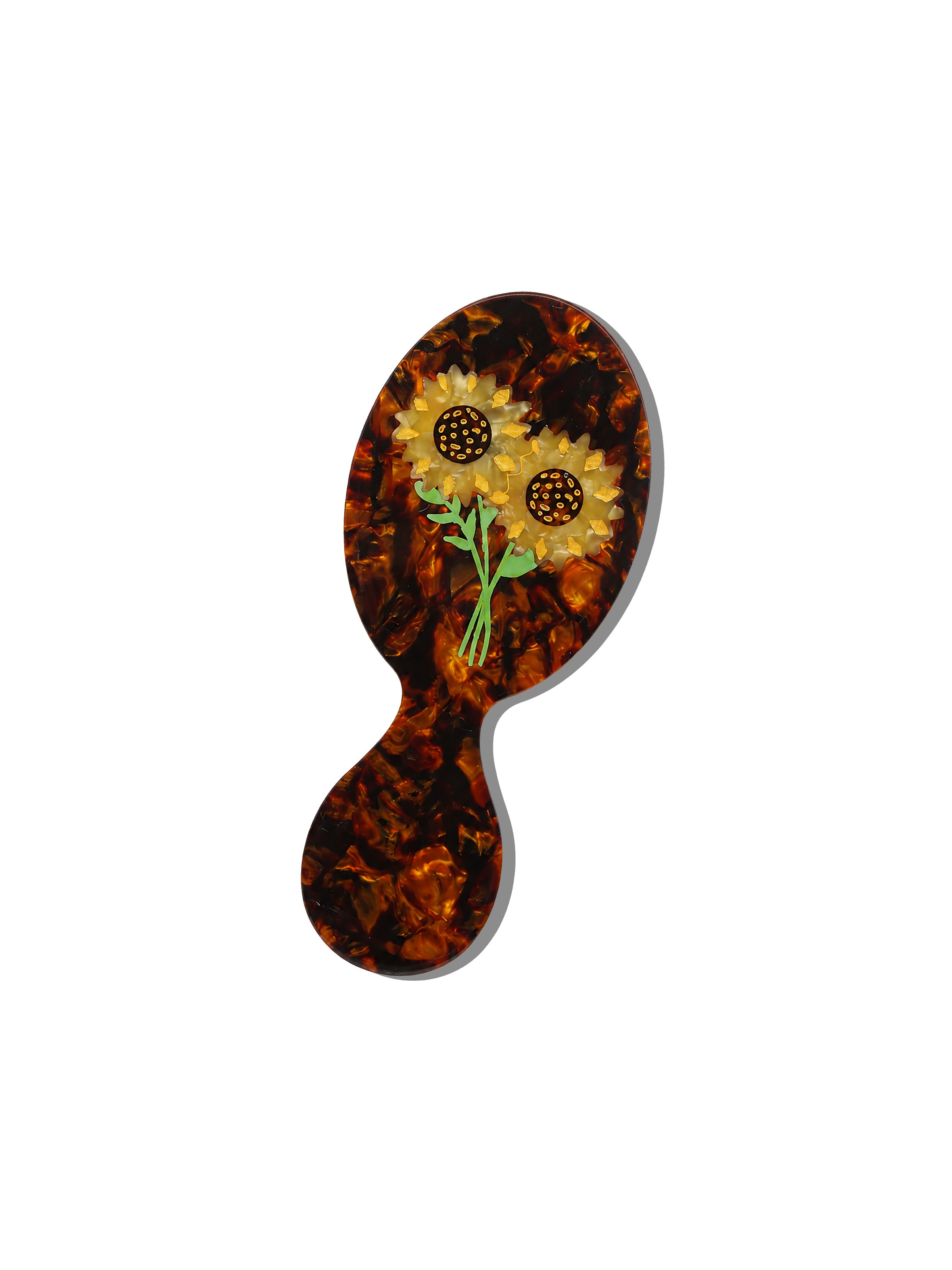 Hand-painted Sunflower Stem Brush | Eco-Friendly