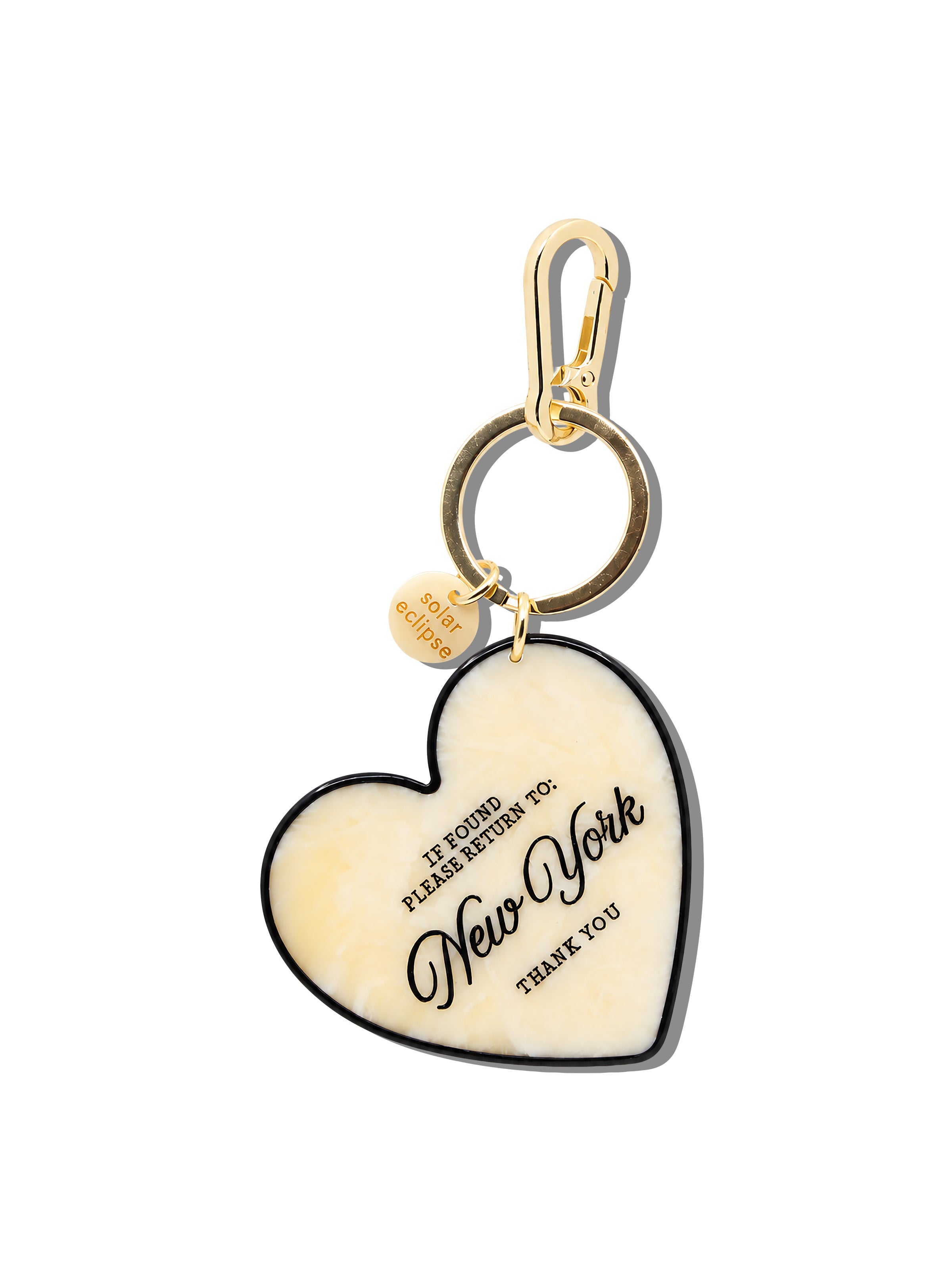 Hand-painted Please Return to City Bag Charm + Keychain | Eco-Friendly