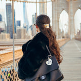 Hand-painted Please Return to City Bag Charm + Keychain | Eco-Friendly