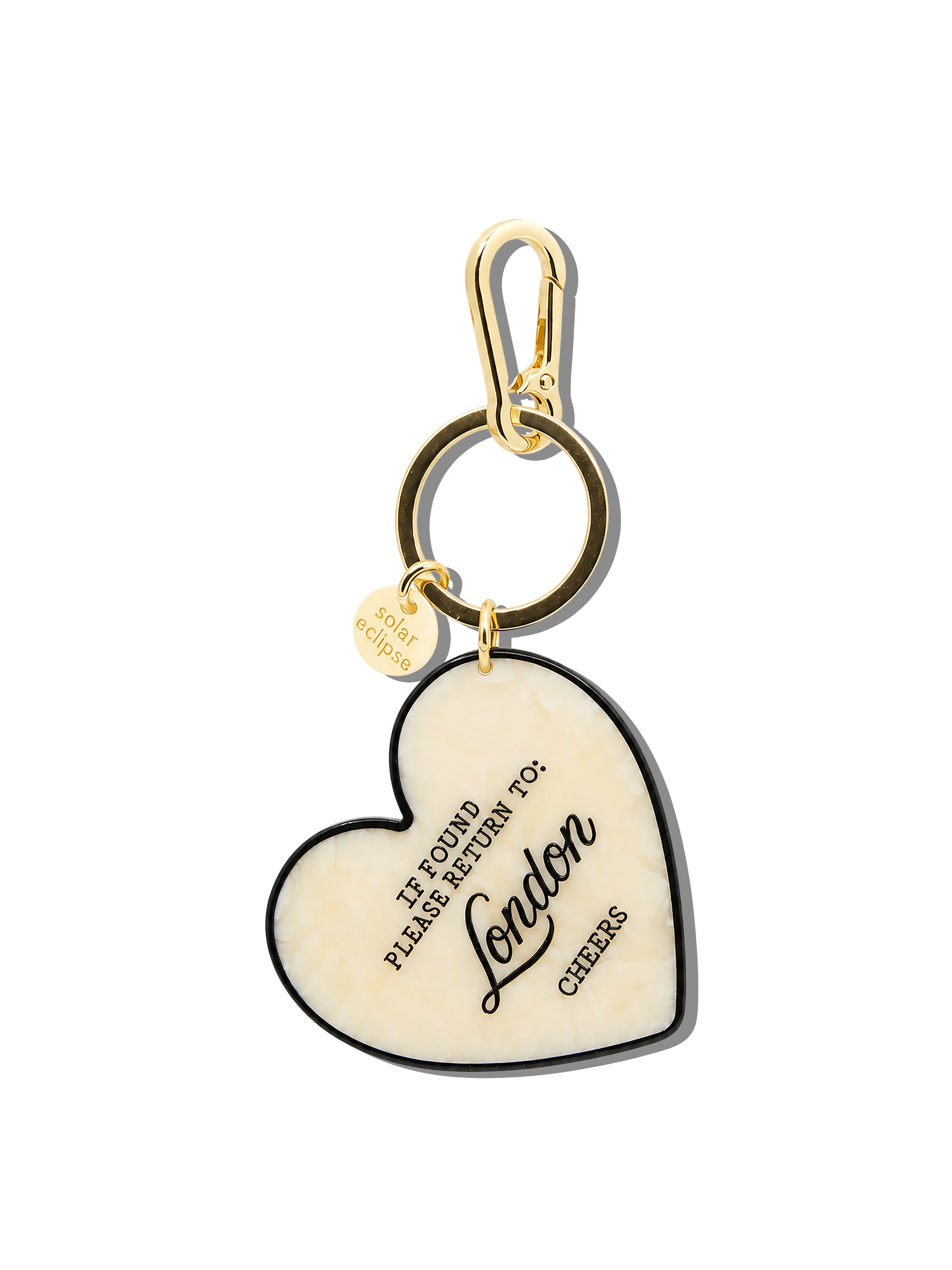 Hand-painted Please Return to City Bag Charm + Keychain | Eco-Friendly