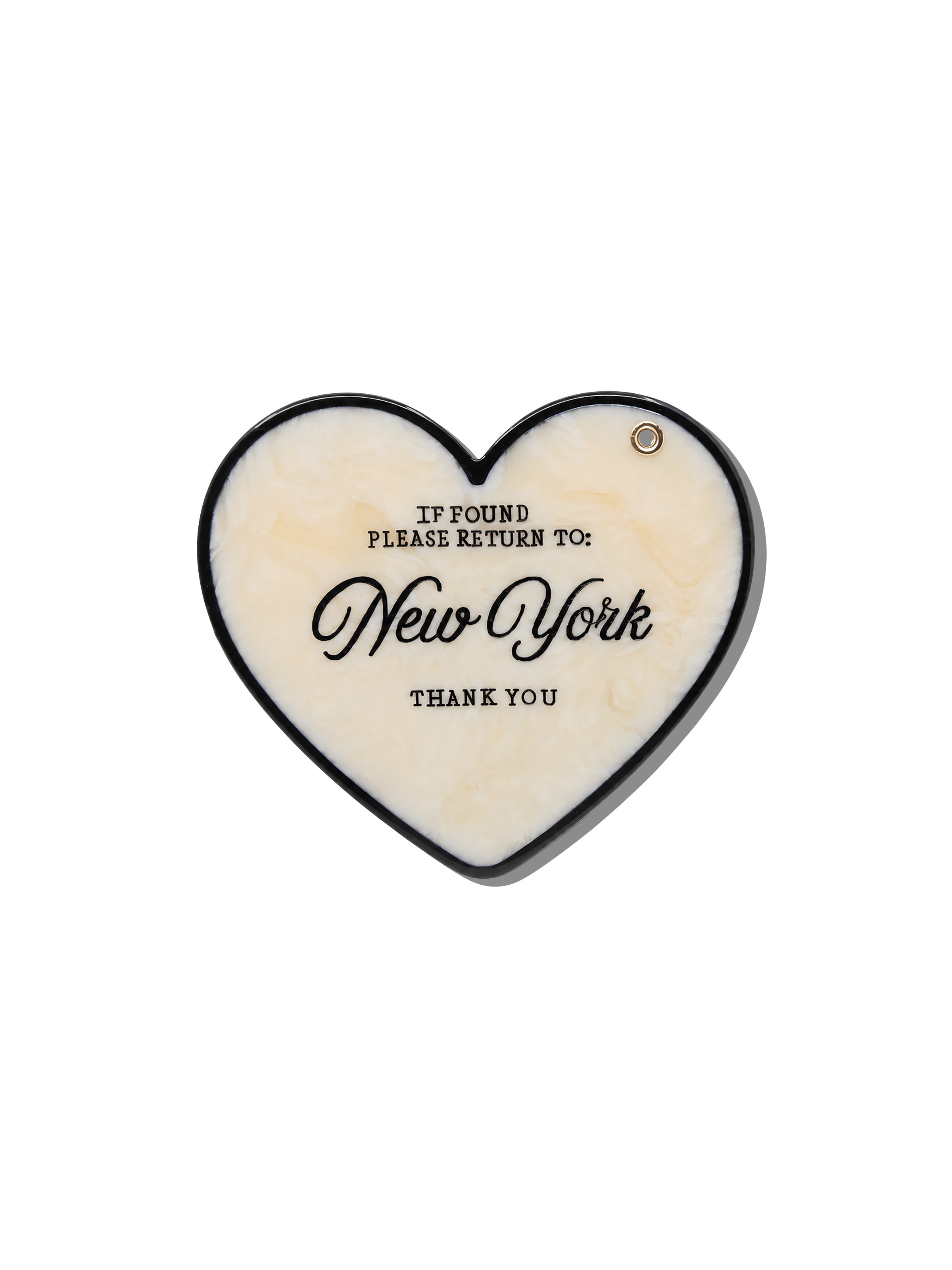 Hand-painted Please Return to City Compact Mirror | Eco-Friendly