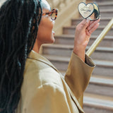 Hand-painted Please Return to City Compact Mirror | Eco-Friendly