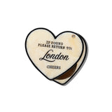 Hand-painted Please Return to City Compact Mirror | Eco-Friendly