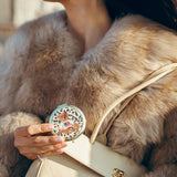 Hand-painted Americana Teddy Handbag Hero Pill Compact