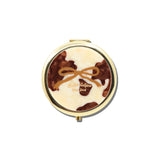 Hand-painted Cowhide Handbag Hero Pill Compact