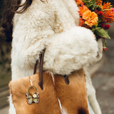 Hand-painted Boho Monarch Bag Charm + Keychain | Eco-Friendly
