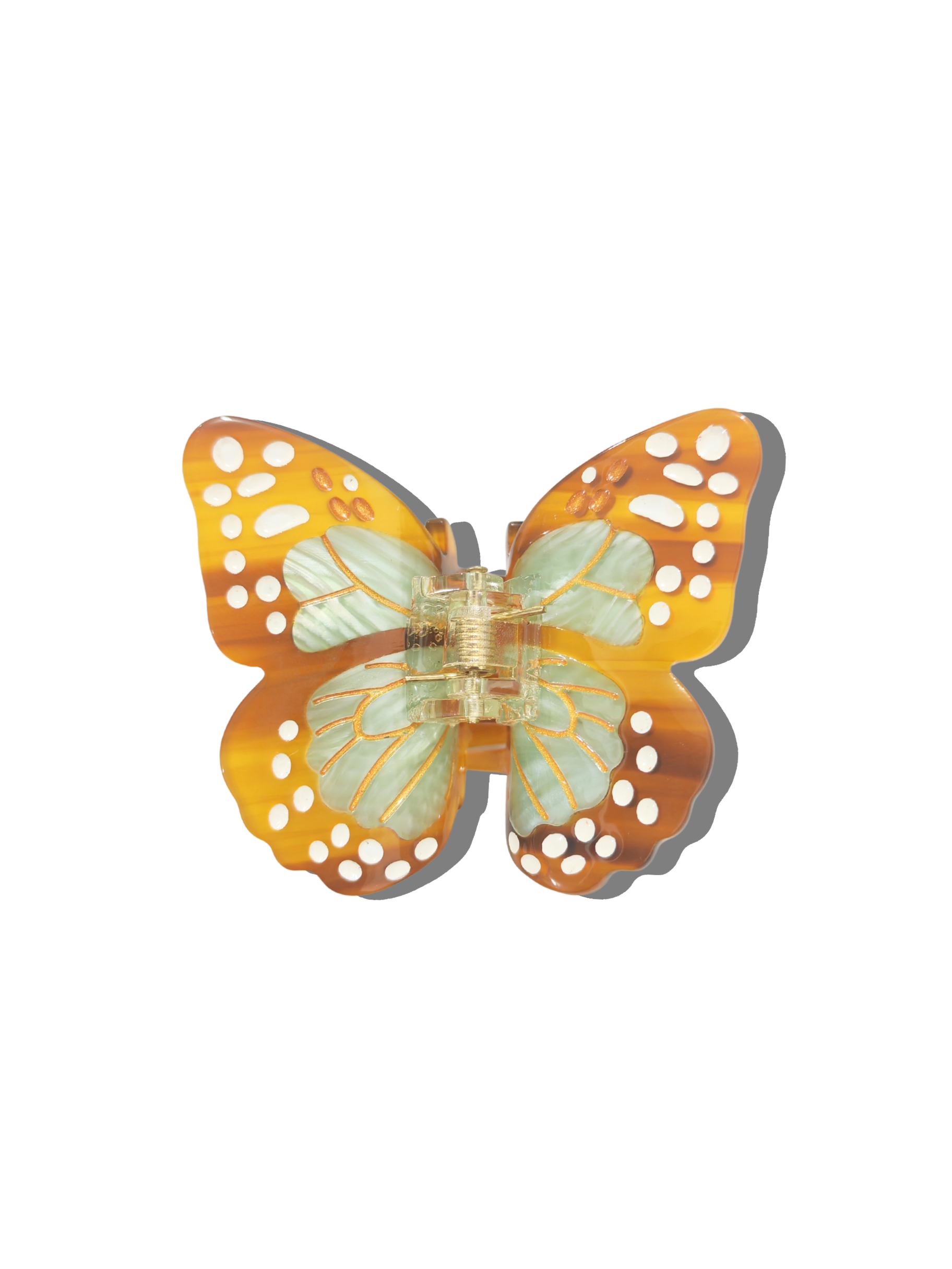 Hand-painted Boho Monarch Claw Hair Clip | Eco-Friendly