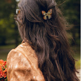 Hand-painted Mini Boho Monarch Claw Hair Clip | Eco-Friendly