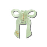 Hand-painted Coquette Bow Claw Hair Clip | Eco-Friendly