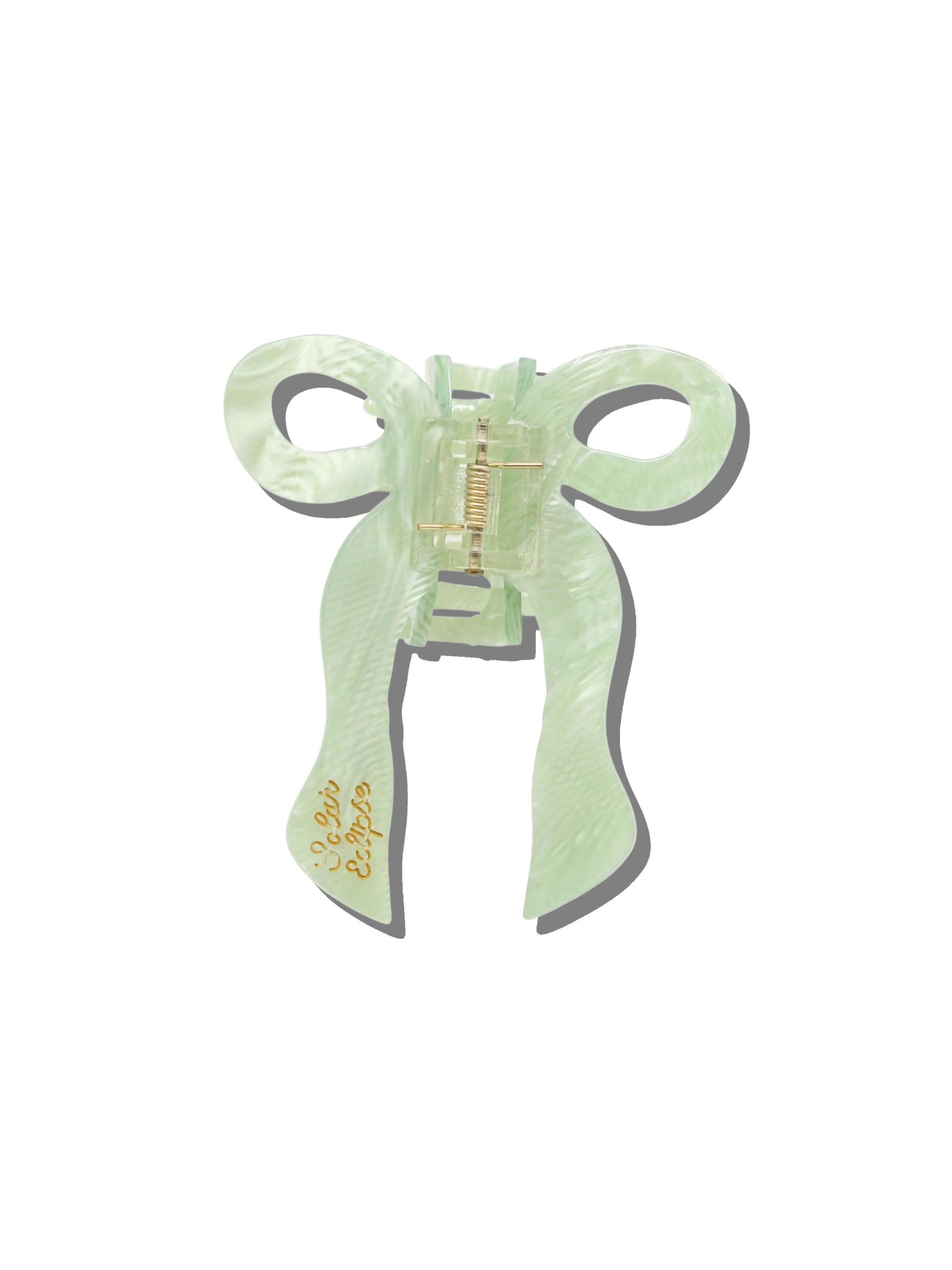 Hand-painted Coquette Bow Claw Hair Clip | Eco-Friendly