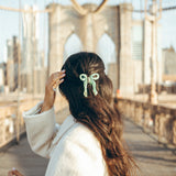 Hand-painted Coquette Bow Claw Hair Clip | Eco-Friendly