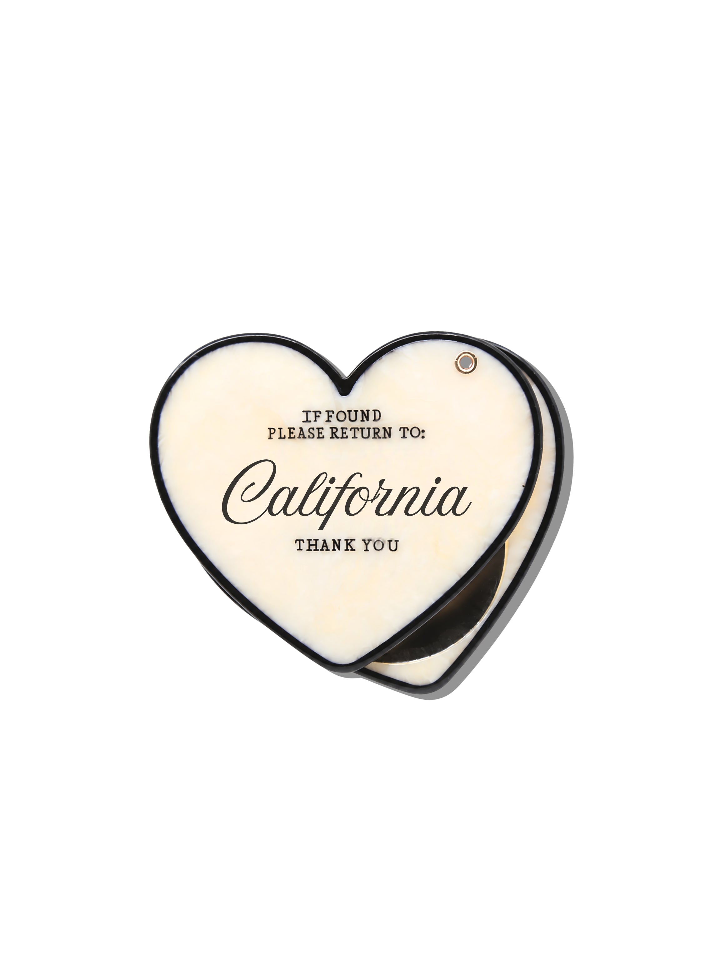 Hand-painted Please Return to City Compact Mirror | Eco-Friendly