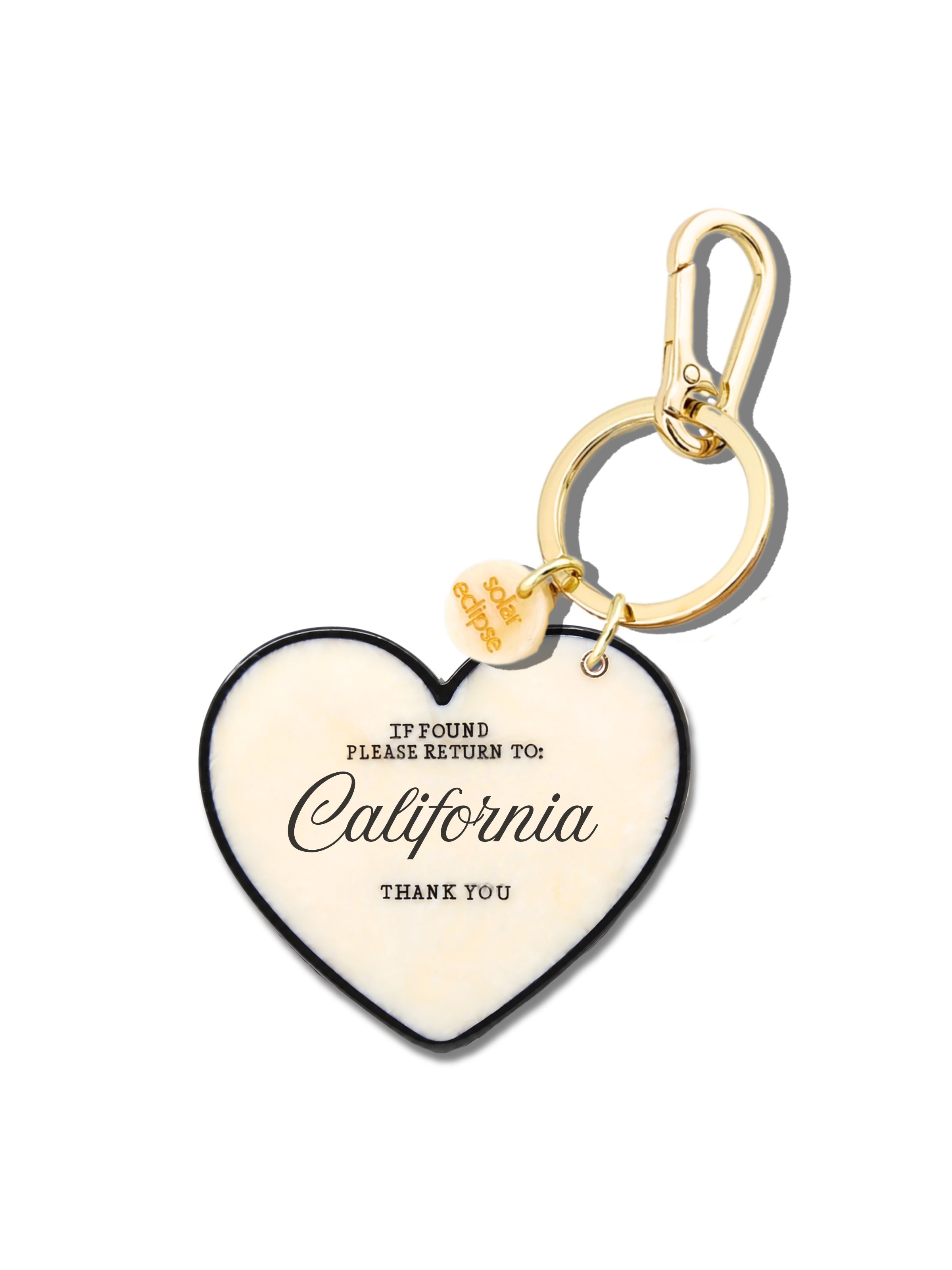 Hand-painted Please Return to City Bag Charm + Keychain | Eco-Friendly