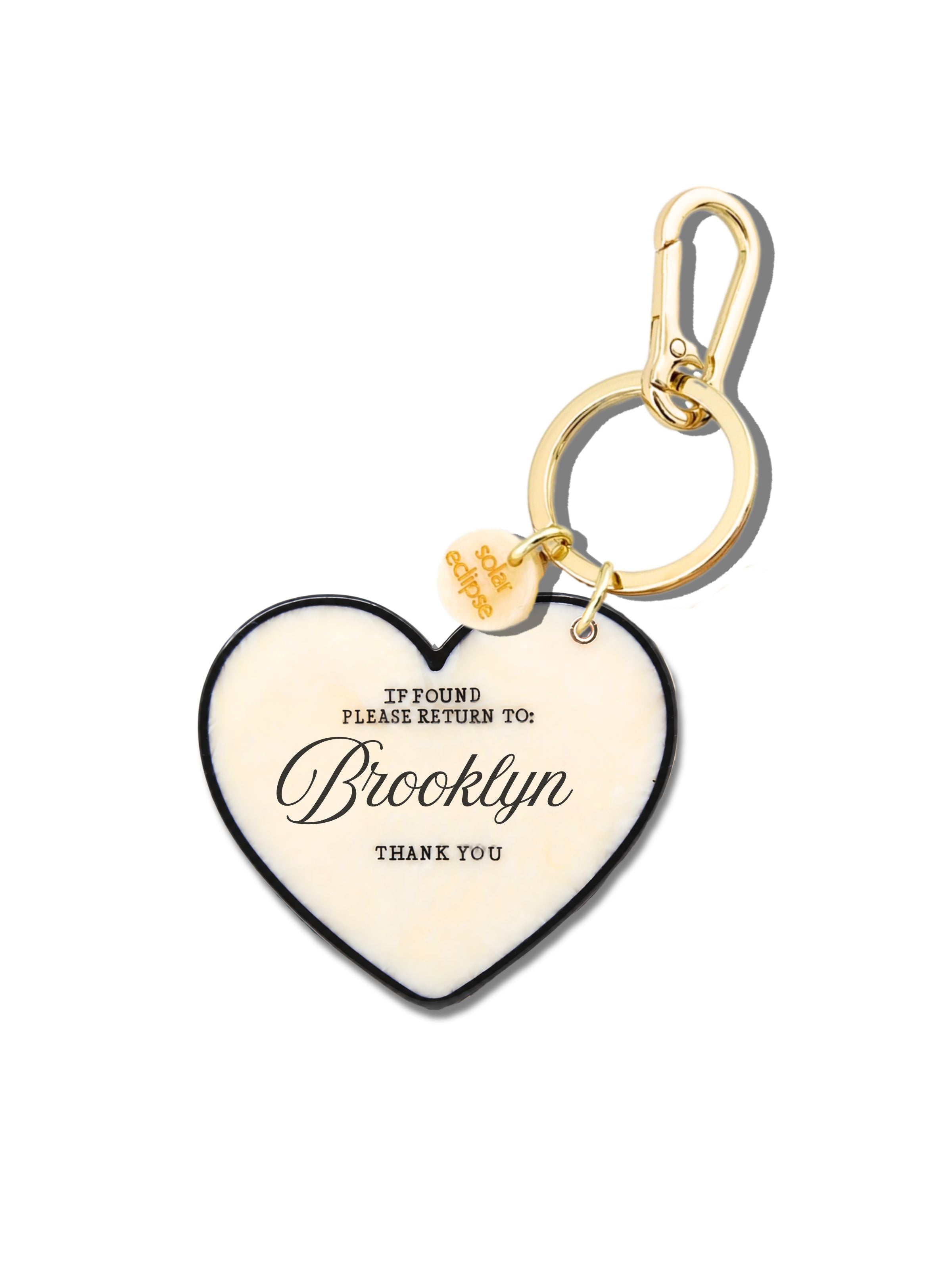 Hand-painted Please Return to City Bag Charm + Keychain | Eco-Friendly