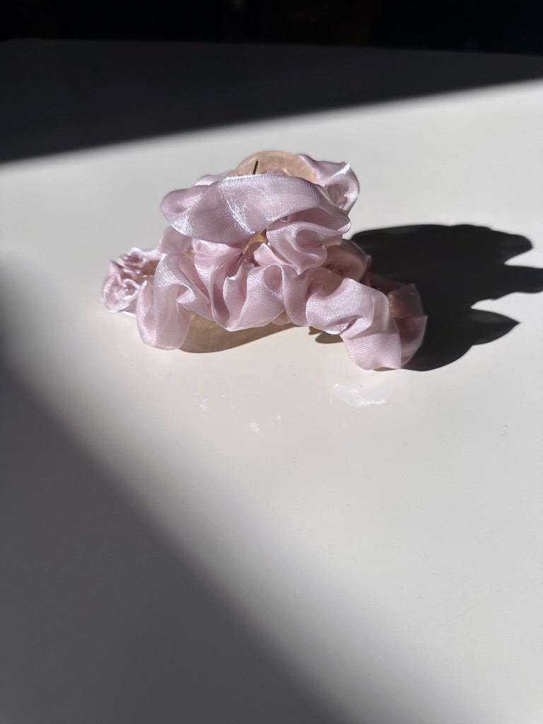 Organza Ruffle Claw Clip