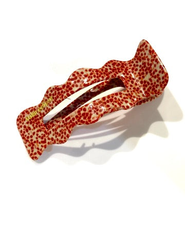 Scalloped Lay Down Acetate Claw Hair Clip | Eco-Friendly