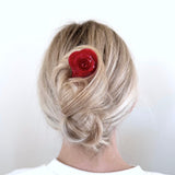 Handmade Origami Rose Hair Pin | Eco Friendly