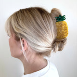 Hand-painted Pineapple Fruit Claw Hair Clip | Eco-Friendly