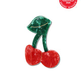 Hand-painted Cherry Fruit Claw Hair Clip | Eco-Friendly