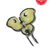 Hand-painted Luna Moth Claw Hair Clip | Eco-Friendly