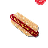 Hand-Painted New York Hot Dog Acetate Claw Hair Clip | Eco-Friendly