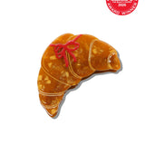 Hand-Painted Bow Croissant Claw Hair Clip | Eco-Friendly
